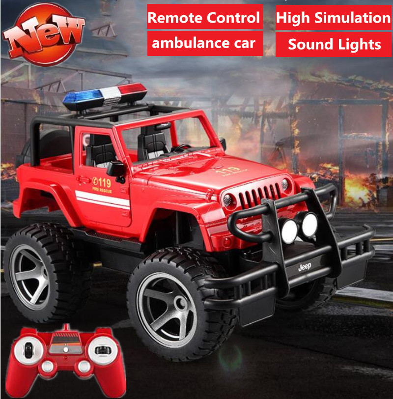 Kids Toys Under 50 - Ambulância grande 2.4G 4WD com controle