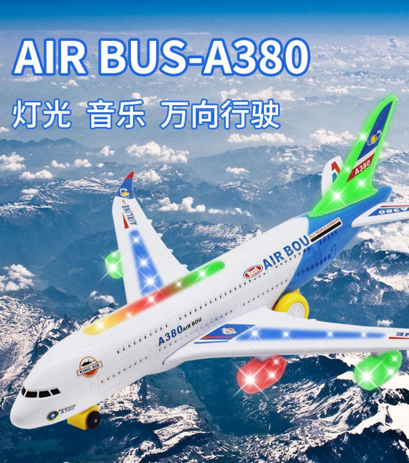 Kids Toys Electric Car - Avião Elétrico Grande Modelo A380 com