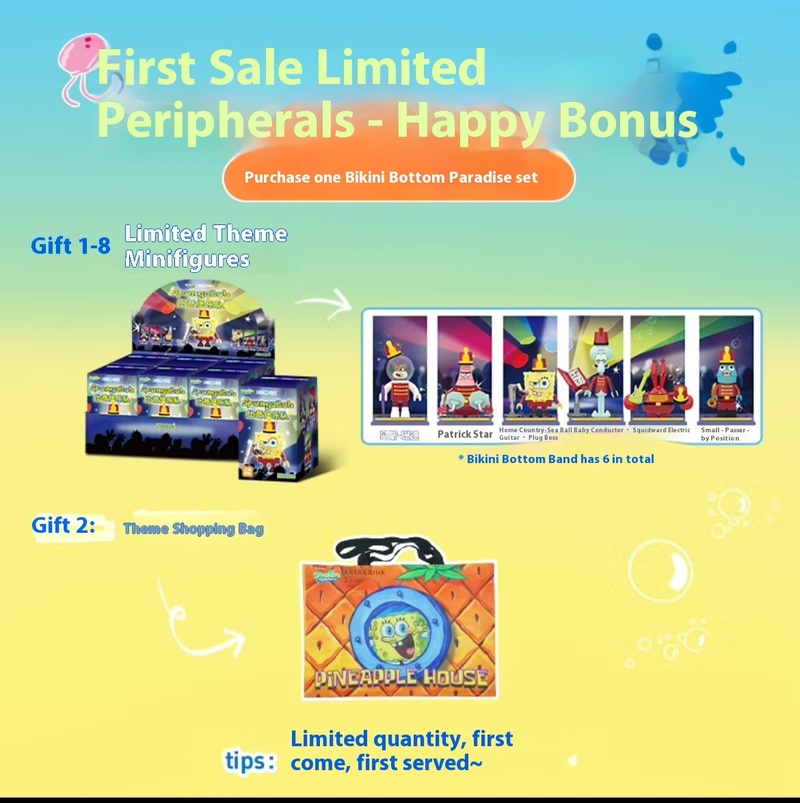 Área oficial-x bob esponja cal - Kids Toys Blocks avaliação e preço